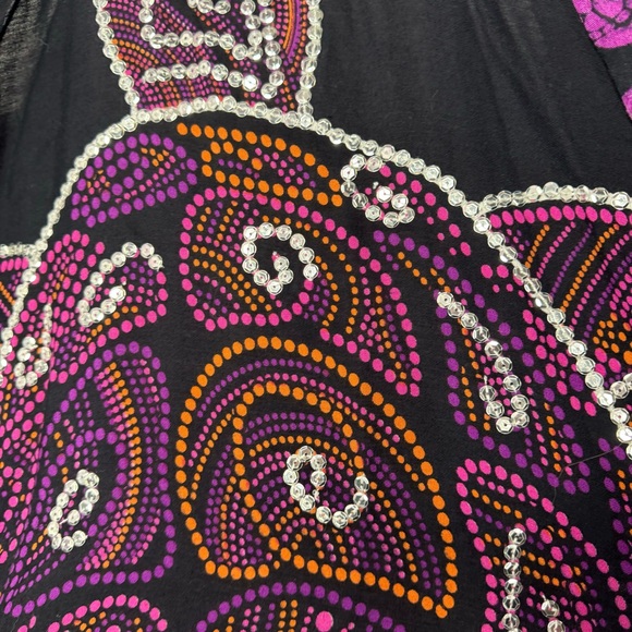 Vest coverup beach Hawaii turtle π’ sequins sparkly silver one size fits all - Picture 7 of 15